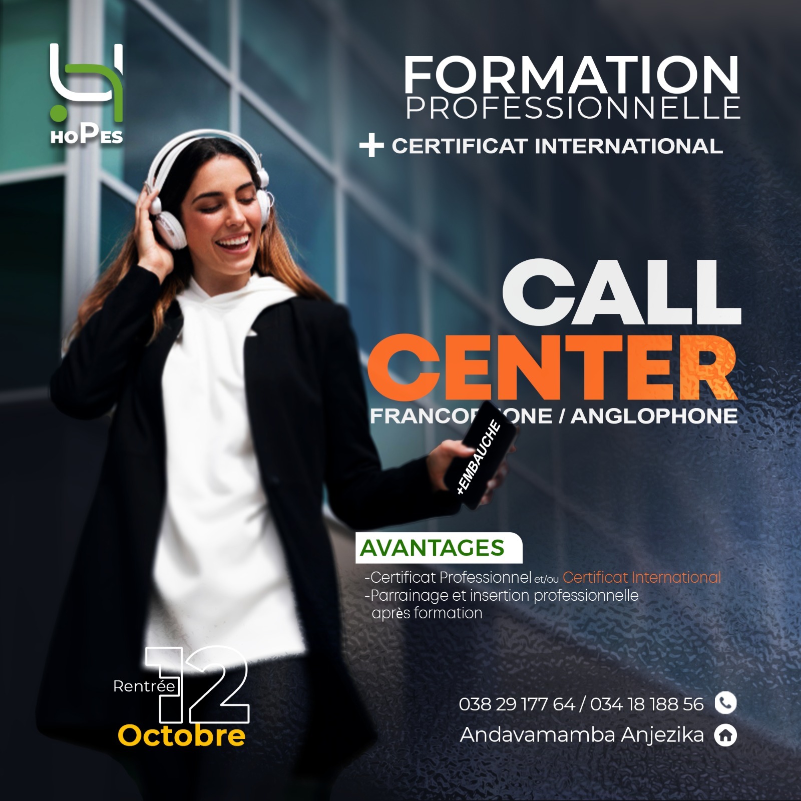 Formation Call Center francophone ou anglophone à Antananarivo